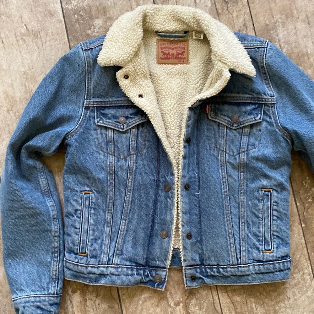 Levi’s denim Sherpa trucker jacket